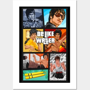 Bruce Lee Be Like Water GTA Posters and Art